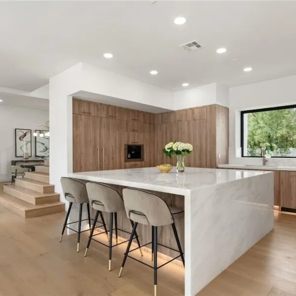 stunning design of dining and kitchen area