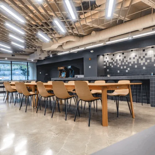 image of stunning cafeteria design with gaming console